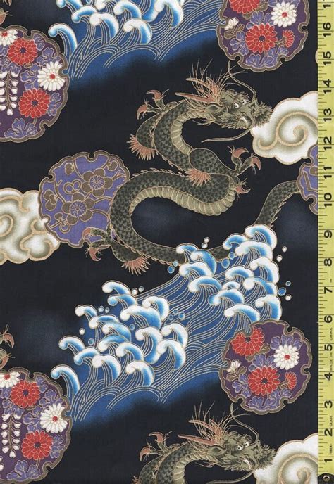 Free Shipping: Blue Asian Theme Floral, Waves, Medallion Fat